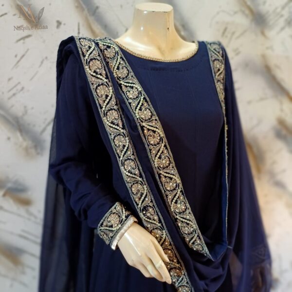 Midnight Blue Anarkali - Image 5