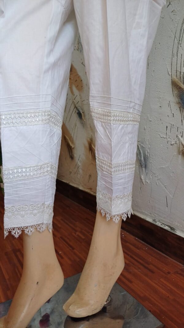 White Lawn Trousers - Image 2