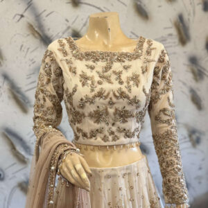 Off-White Net Lehnga